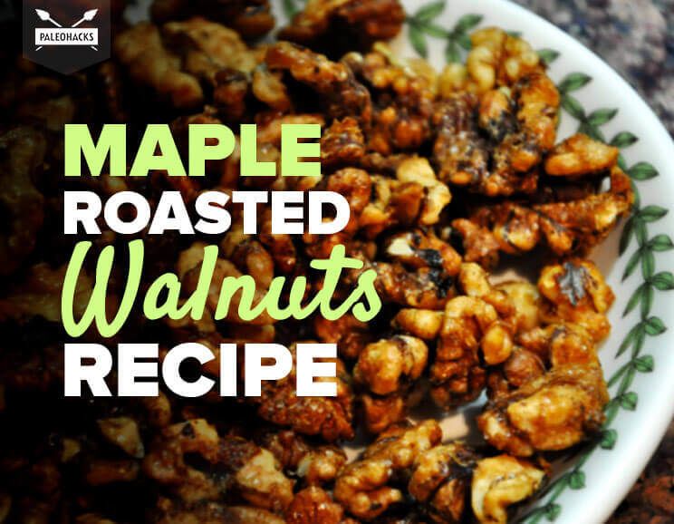 maple roasted walnuts title card