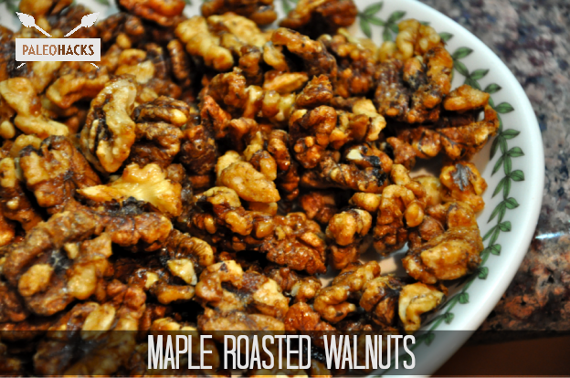 maple roasted walnuts paleohacks