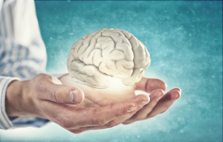 man holding a healthy brain in his hands