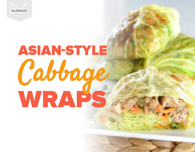 Asian-style cabbage wraps title card