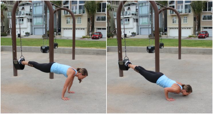 playground swing push ups