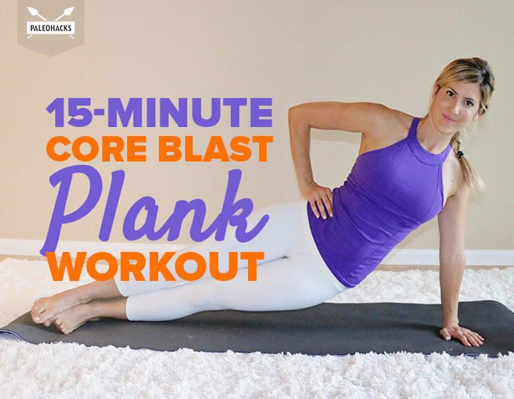 core blast plank workout title card
