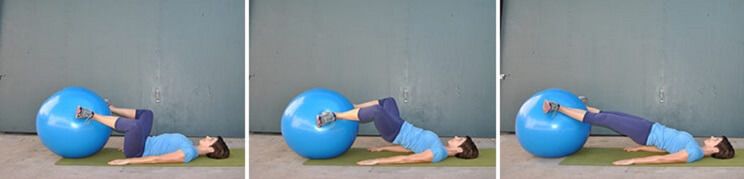 wide footwork stability ball exercise