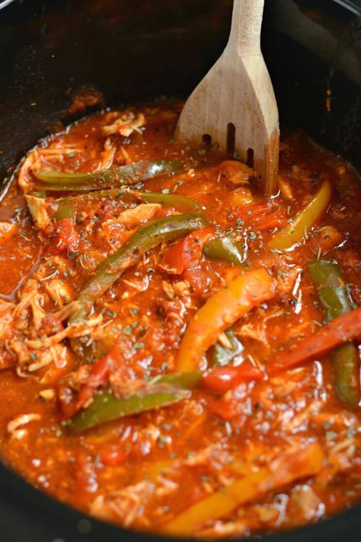 crockpot chicken breasts and peppers