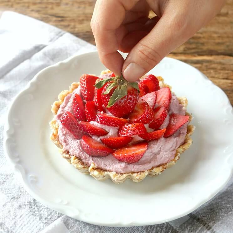 love tarts for two with a strawberry on top