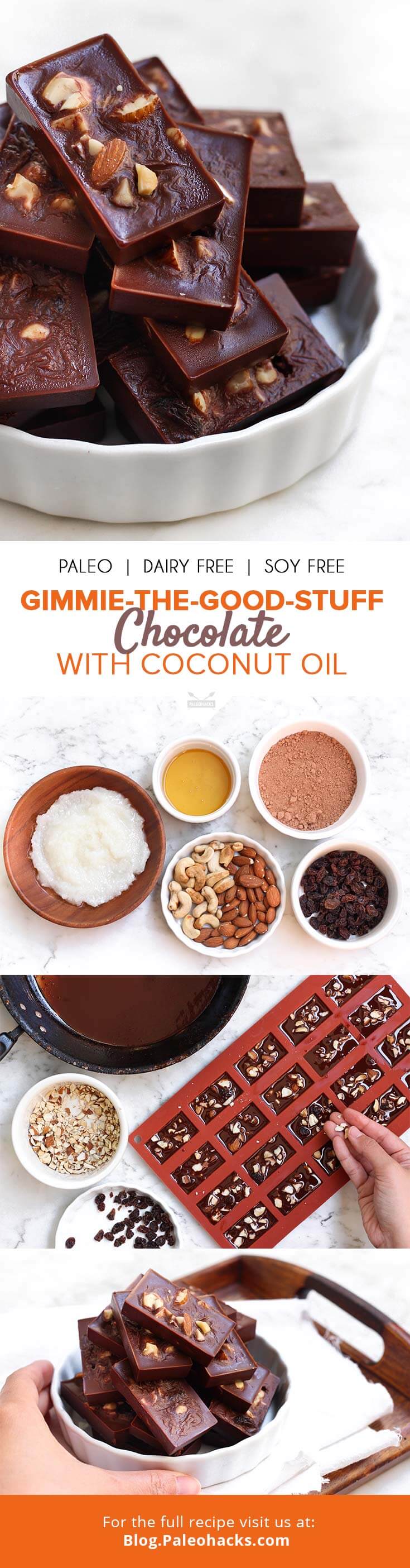 gimmie-the-good-stuff chocolate with coconut oil pin