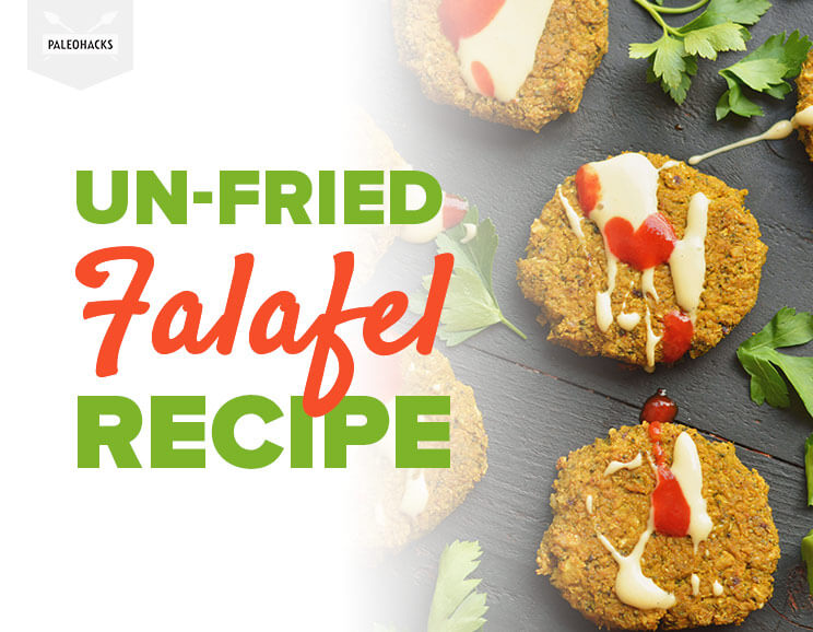 un-fried falafel recipe title card