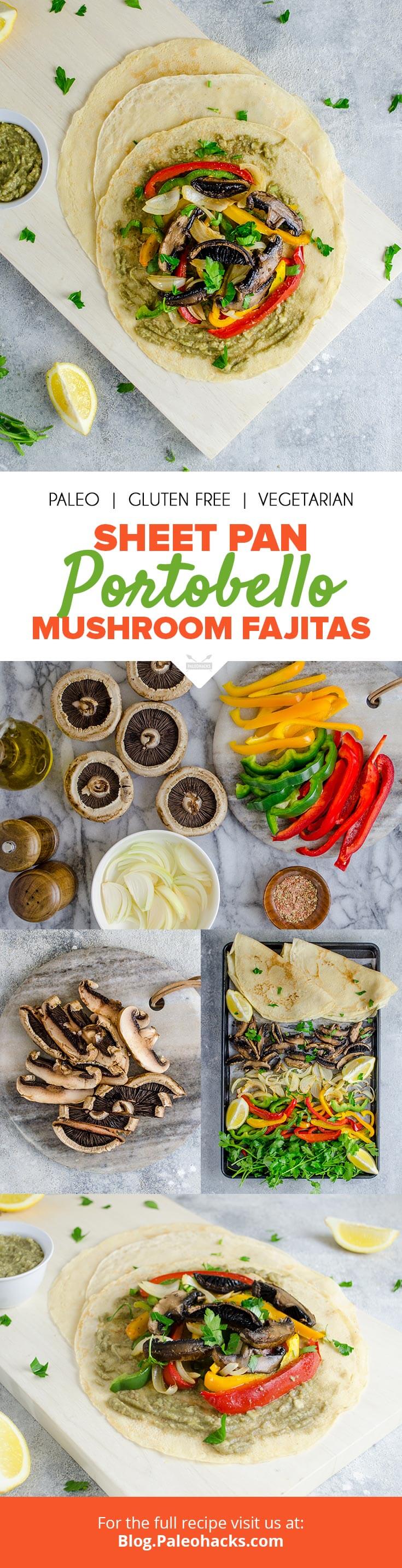 portobello mushroom fajitas pin