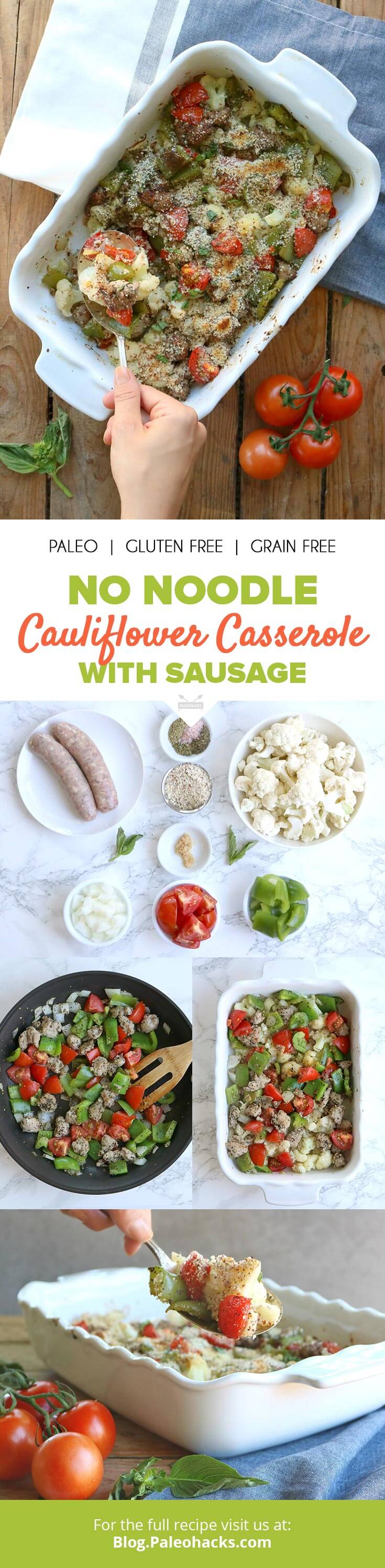 This flavorful, herb-packed Italian casserole is made from savory pork sausage and cauliflower for a stick-to-your-ribs meal.