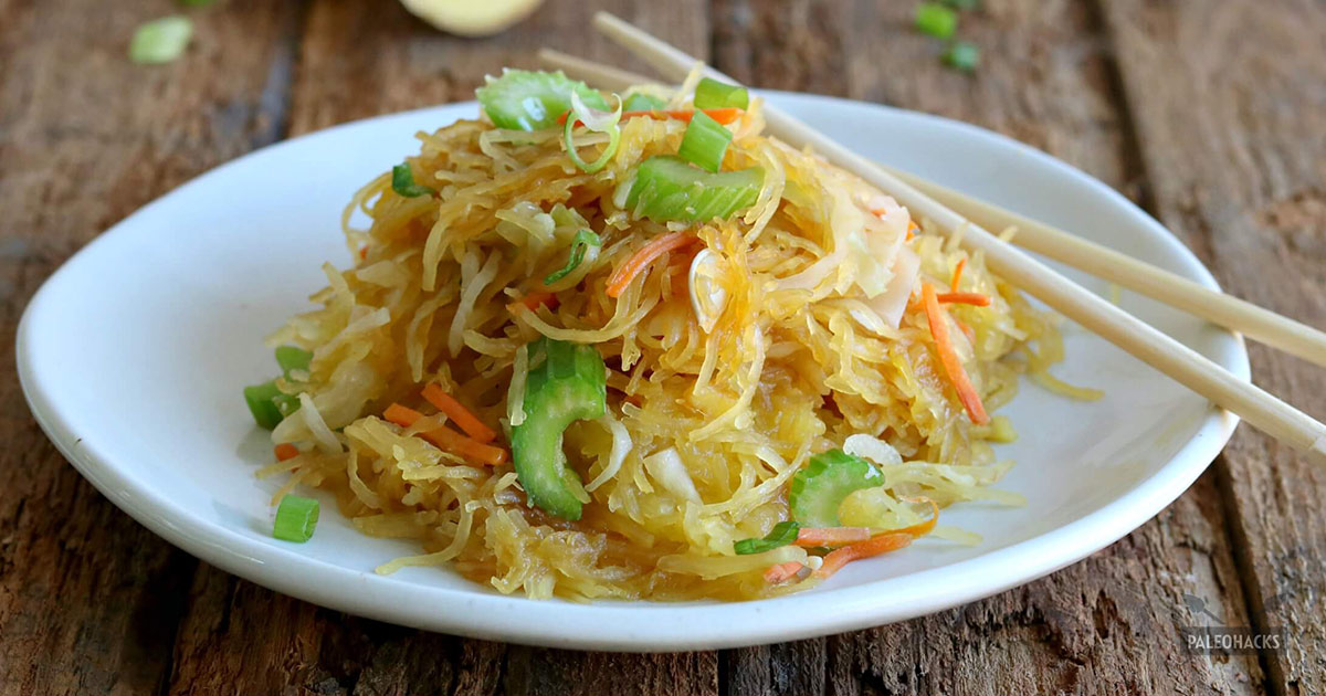 Spaghetti Squash Chow Mein Recipe PaleoHacks