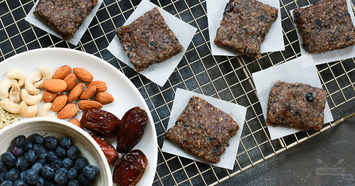 NoBake Copycat Blueberry RX Bar Paleo, Raw, Vegan