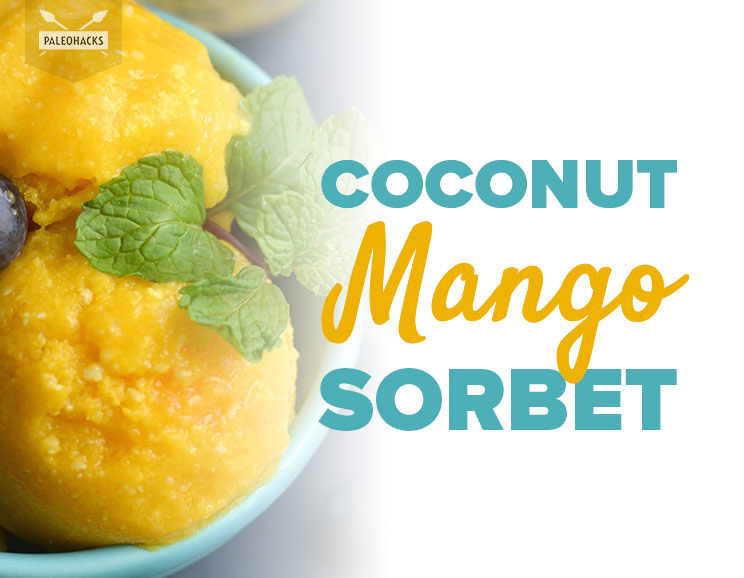 Made with mangoes, coconut butter, orange juice and coconut milk, this thick and creamy Coconut Mango Sorbet is slightly tart and perfectly sweet.