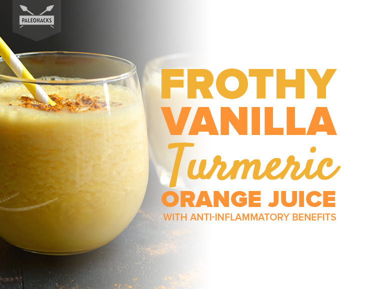 Give your immune system an anti-inflammatory boost with this vibrant vanilla turmeric orange juice.