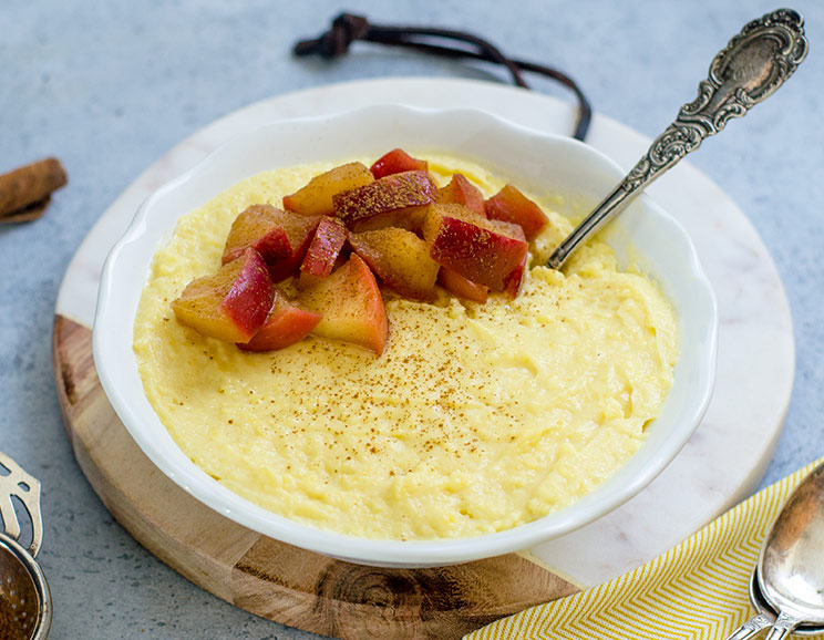 Spiced Stewed Apples with Coconut Custard