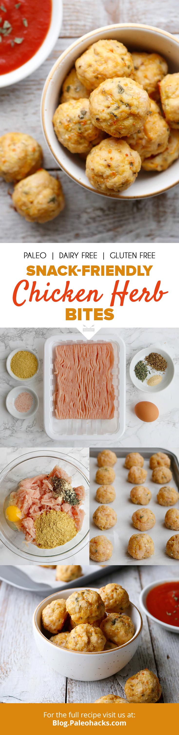 If you’re feeling snacky, whip up a batch of these dairy-free chicken herb bites that smell just like cheddar cheese popcorn.