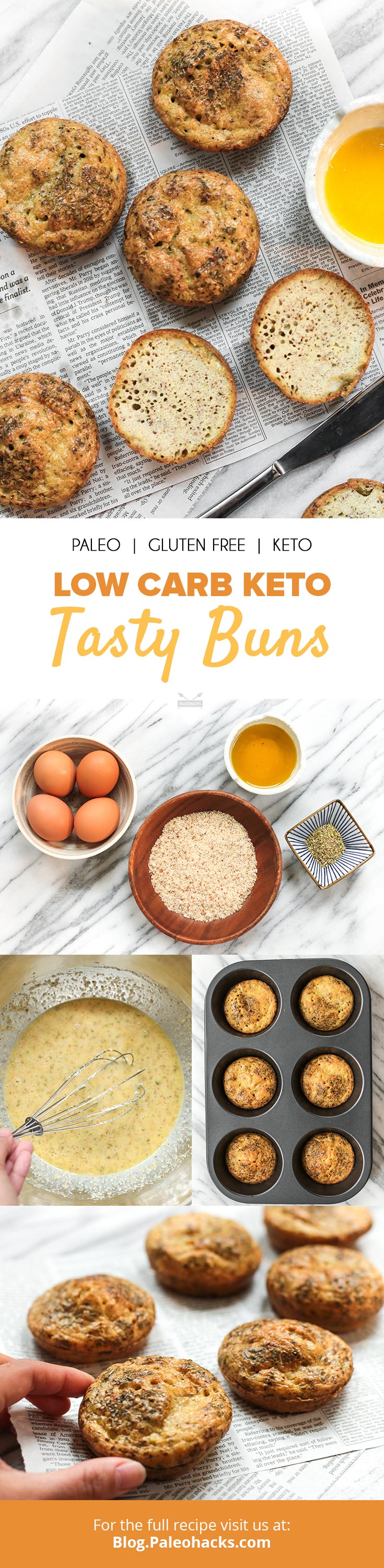 Toast up these keto buns for a fluffy snack or hearty side dish. They’re low-carb, full of protein, and ready in just 30 minutes.