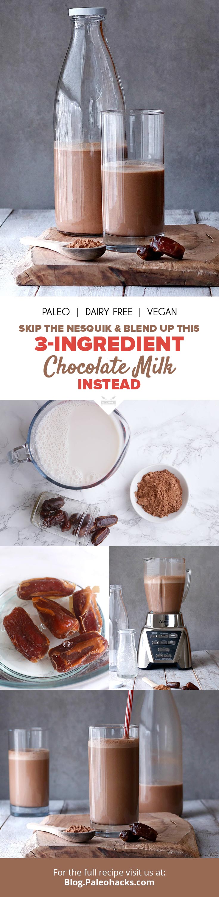 Chocolate milk gets a healthy makeover with this 3-ingredient drink that stops chocolate cravings in its tracks.
