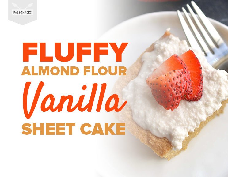 Fluffy Almond Flour Vanilla Sheet Cake