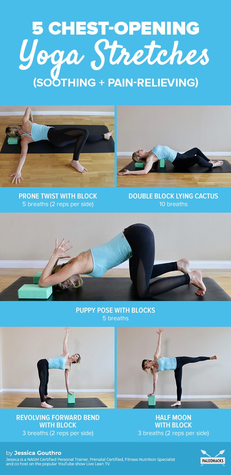 Grab a pair of yoga blocks and stretch into these chest-opening poses to improve your posture and relieve tight muscles.