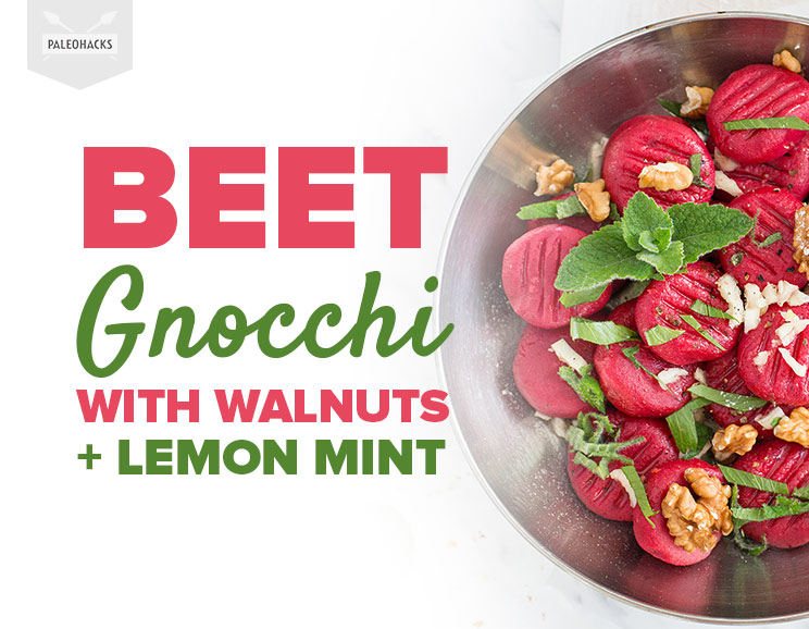 Brighten up your dinner plate with this pillowy Beet Gnocchi topped with walnuts, mint, and fresh lovage.