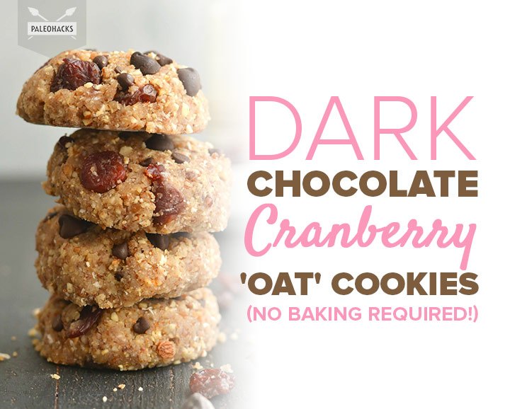 Made from cranberries, hazelnuts, pecans, and almonds, these oat-less cookies are bursting with a blend of nutty-sweet flavors.