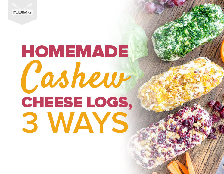 Homemade Cashew Cheese Logs, 3 Ways Recipe