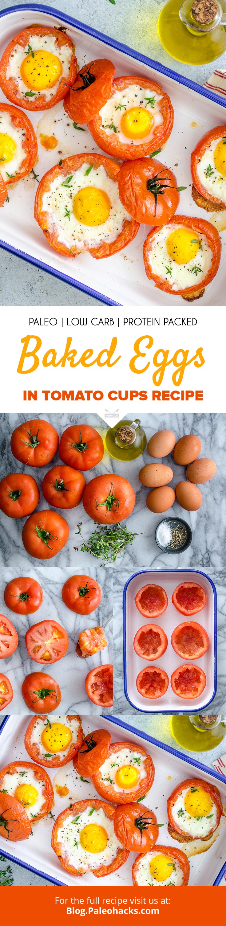 A simple, nourishing recipe made with just a handful of ingredients. These baked eggs in tomato cups make for the perfect low-carb, protein-packed breakfast.
