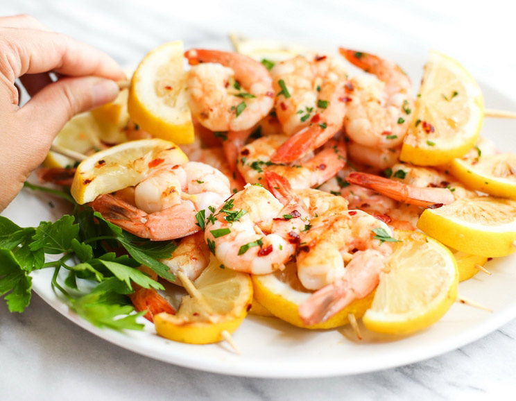 Spicy Lemon-Garlic Shrimp Skewers Recipe
