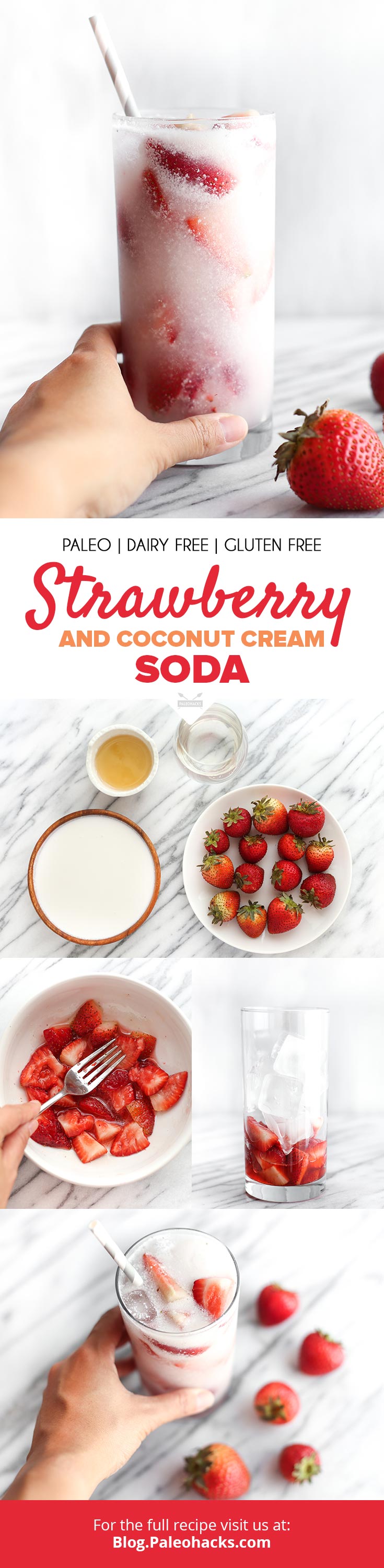 Nothing beats this fizzy Strawberry and Coconut Cream Soda you can enjoy anytime of the year. Hard to believe this baby is dairy-free!