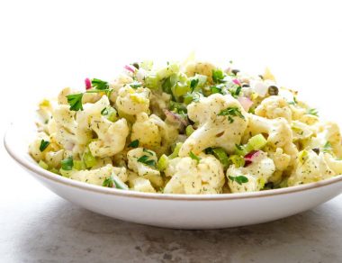 Reduce starches and whip up this Cauliflower Potato Salad as a healthier alternative to the creamy classic you crave. Is there anything cauliflower can't do?