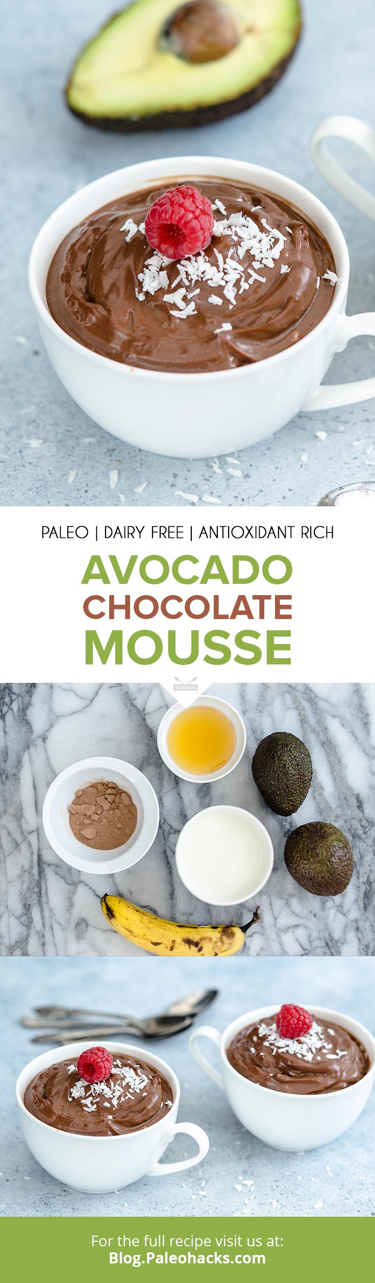 Combine chocolate and avocado together to create a decadent mousse sweetened with natural flavors. Healthy enough for breakfast and sweet enough for dessert.