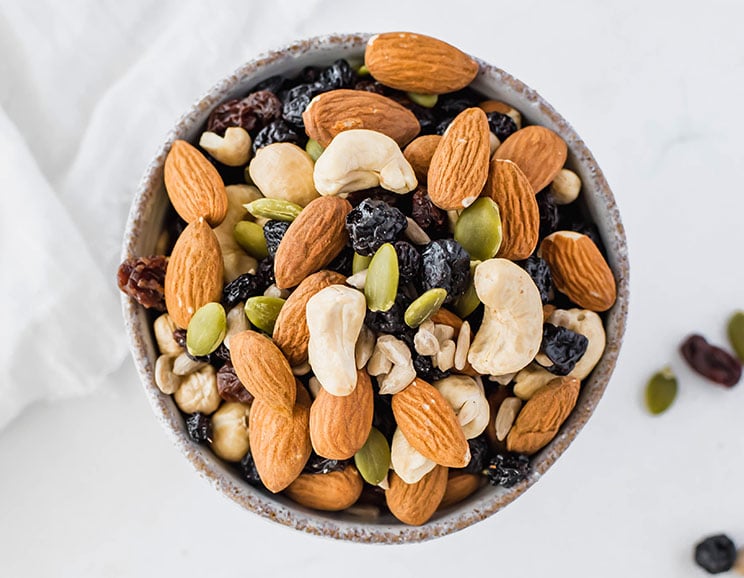 Satisfy all your sweet and savory cravings with this easy trail mix recipe you can have ready in just five minutes. It's the perfect midday munchie!