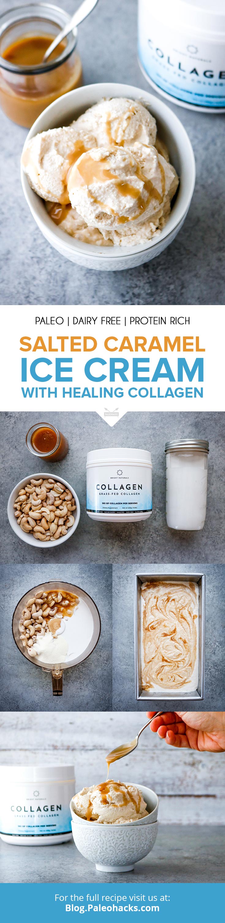 Salted caramel ice cream with collagen recipe