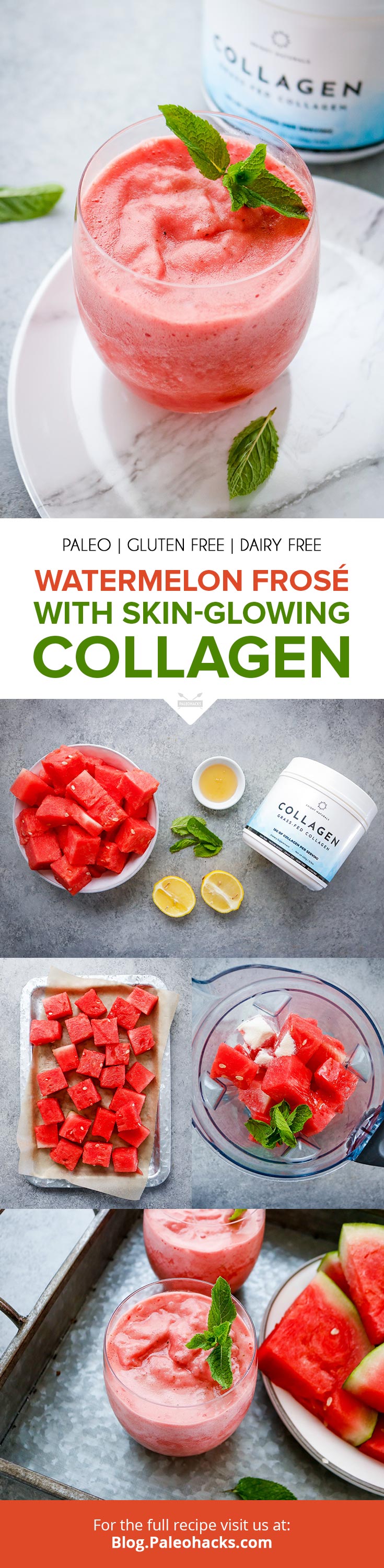 Watermelon frosé with collagen 