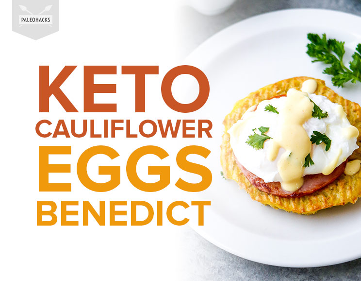 This keto eggs benedict is a low-carb way to give in to your breakfast craving with a cauliflower-based English muffin!