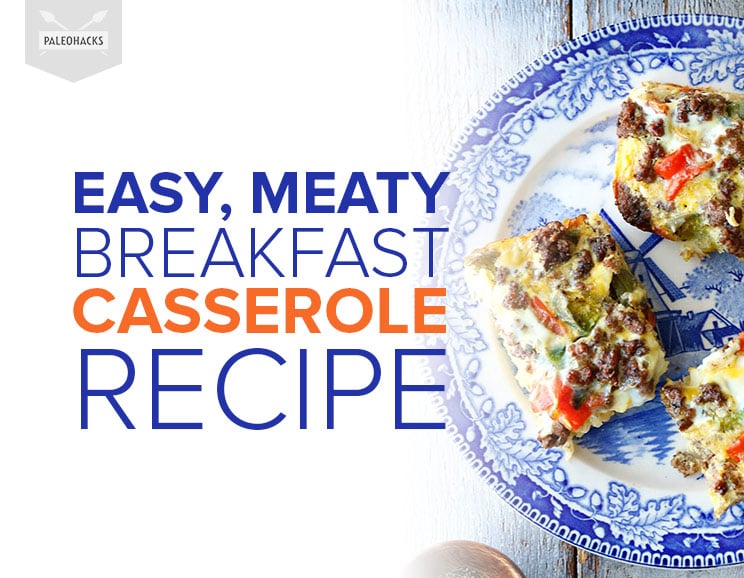 Feed a crowd with this low hassle breakfast casserole packed with hearty beef and veggies!